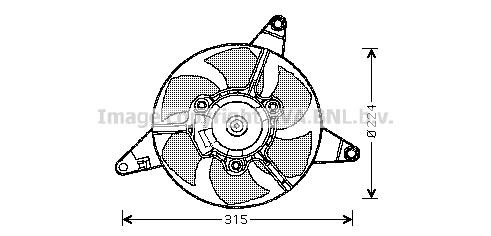 Prasco FT7283 Hub, engine cooling fan wheel FT7283