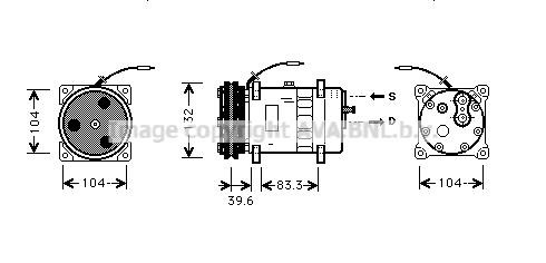 Prasco JRK024 Compressor, air conditioning JRK024