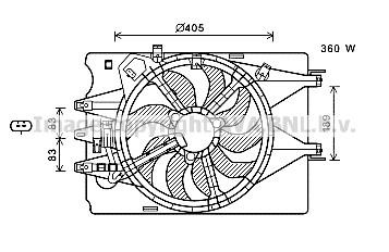 Prasco FT7602 Hub, engine cooling fan wheel FT7602