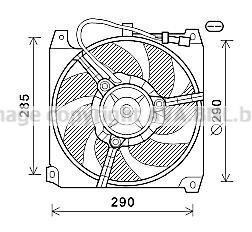 Prasco AL7023 Hub, engine cooling fan wheel AL7023
