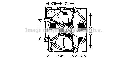 Prasco SU7508 Hub, engine cooling fan wheel SU7508