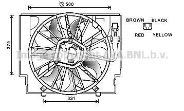 Prasco BW7529 Hub, engine cooling fan wheel BW7529