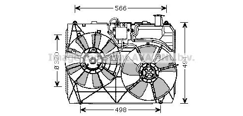 Prasco TO7534 Hub, engine cooling fan wheel TO7534