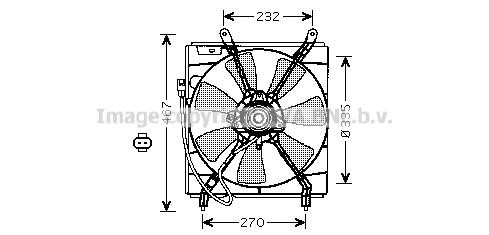 Prasco TO7536 Hub, engine cooling fan wheel TO7536