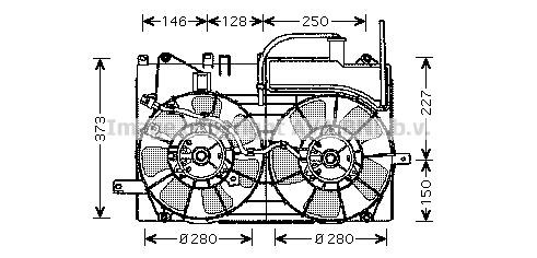 Prasco TO7549 Hub, engine cooling fan wheel TO7549