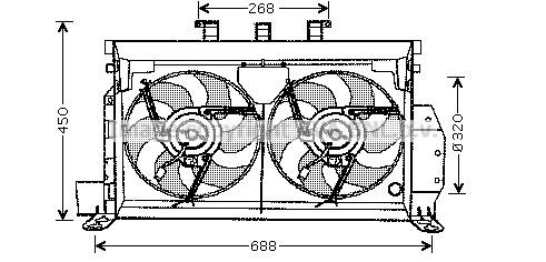 Prasco CN7521 Hub, engine cooling fan wheel CN7521