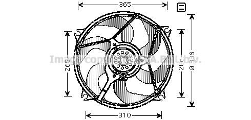 Prasco CN7529 Hub, engine cooling fan wheel CN7529