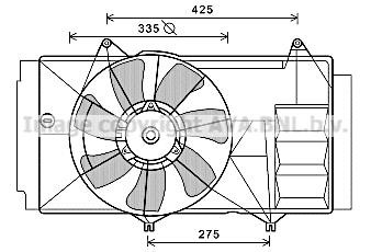 Prasco TO7580 Hub, engine cooling fan wheel TO7580
