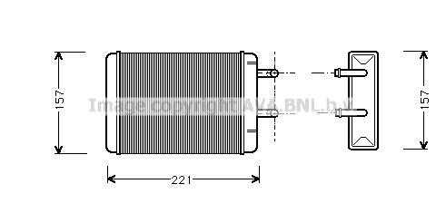 Prasco OL6001 Heat exchanger, interior heating OL6001