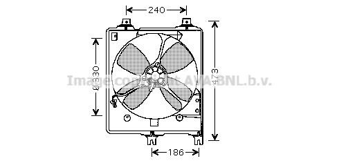 Prasco MZ7510 Hub, engine cooling fan wheel MZ7510