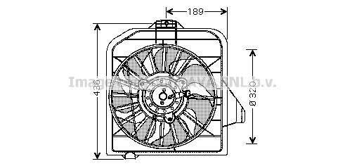 Prasco CR7503 Hub, engine cooling fan wheel CR7503