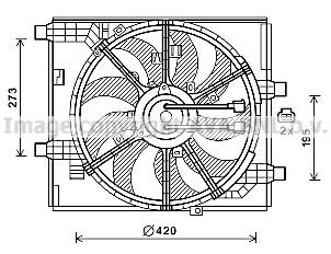 Prasco DN7531 Hub, engine cooling fan wheel DN7531