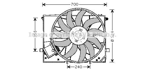 Prasco MS7506 Hub, engine cooling fan wheel MS7506