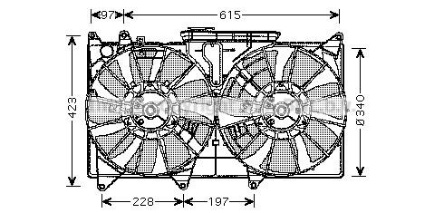 Prasco TO7535 Hub, engine cooling fan wheel TO7535