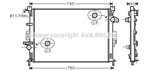 Prasco FDA2424 Radiator, engine cooling FDA2424