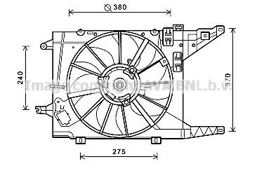 Prasco RT7550 Hub, engine cooling fan wheel RT7550