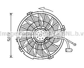 Prasco PE7555 Hub, engine cooling fan wheel PE7555