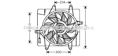 Prasco CR7505 Hub, engine cooling fan wheel CR7505