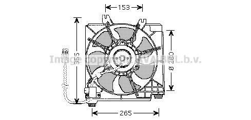 Prasco CR7511 Hub, engine cooling fan wheel CR7511