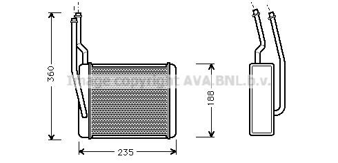 Prasco FD6272 Heat exchanger, interior heating FD6272