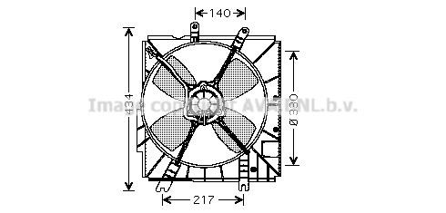 Prasco MZ7502 Hub, engine cooling fan wheel MZ7502