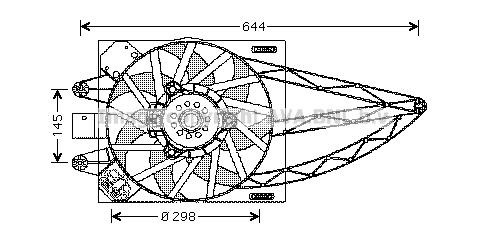 Prasco FT7528 Hub, engine cooling fan wheel FT7528