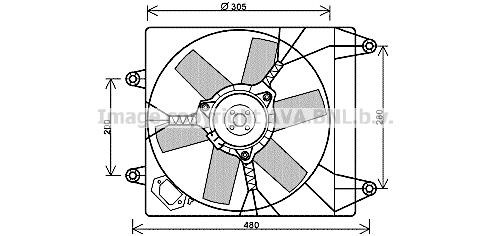 Prasco FT7552 Hub, engine cooling fan wheel FT7552
