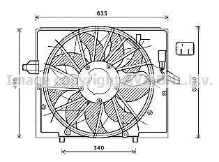 Prasco BW7537 Hub, engine cooling fan wheel BW7537