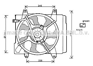 Prasco KA7520 Hub, engine cooling fan wheel KA7520