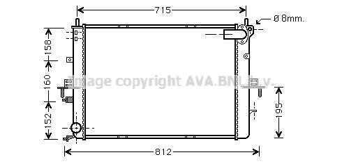 Prasco AU2152 Radiator, engine cooling AU2152