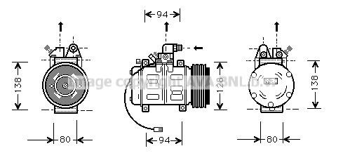 Prasco AIK182 Compressor, air conditioning AIK182