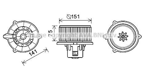 Prasco KA8247 Cabin ventilation motor KA8247