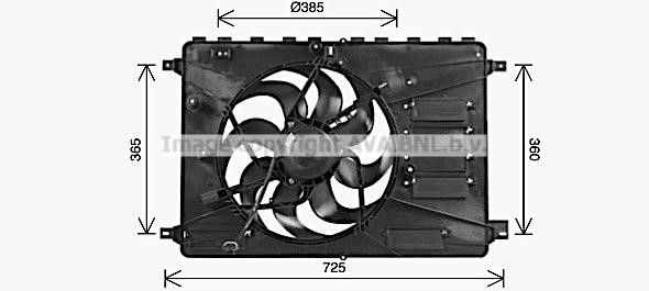 Prasco FD7554 Hub, engine cooling fan wheel FD7554