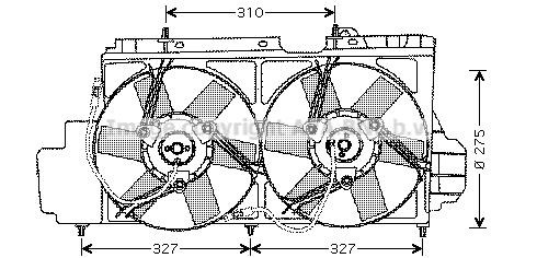 Prasco CN7520 Hub, engine cooling fan wheel CN7520