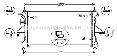 Prasco FT2453 Radiator, engine cooling FT2453