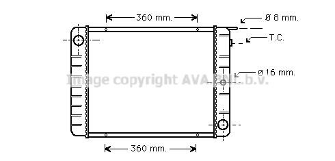 Prasco VO2050 Radiator, engine cooling VO2050