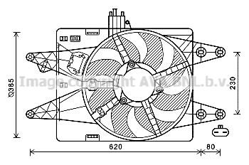 Prasco FT7557 Hub, engine cooling fan wheel FT7557