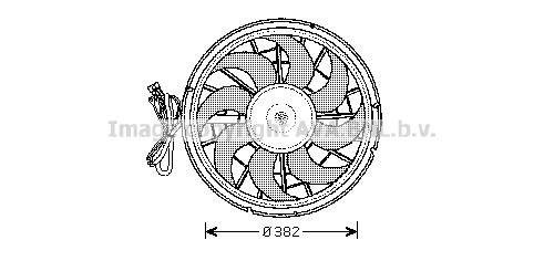 Prasco VO7507 Hub, engine cooling fan wheel VO7507