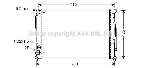 Prasco AI2105 Radiator, engine cooling AI2105