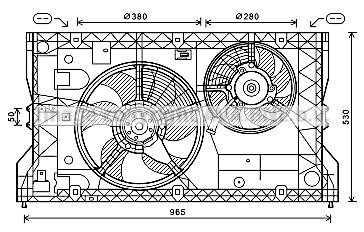 Prasco OL7588 Hub, engine cooling fan wheel OL7588