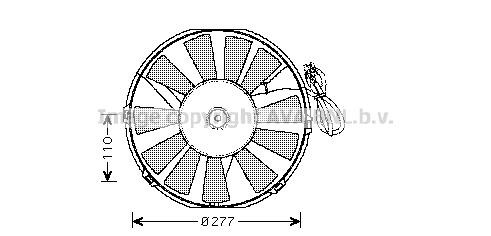 Prasco OL7523 Hub, engine cooling fan wheel OL7523