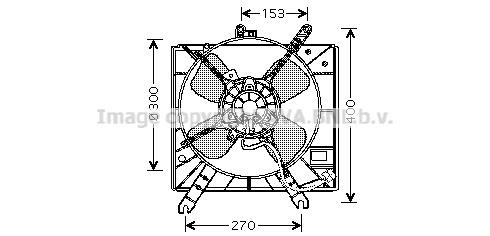Prasco MZ7515 Hub, engine cooling fan wheel MZ7515