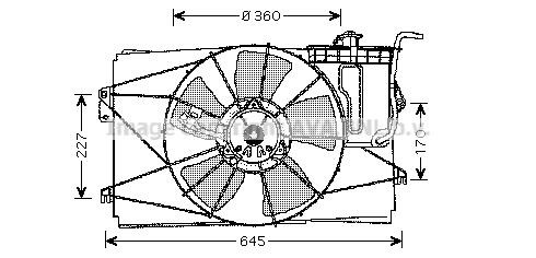 Prasco TO7524 Hub, engine cooling fan wheel TO7524