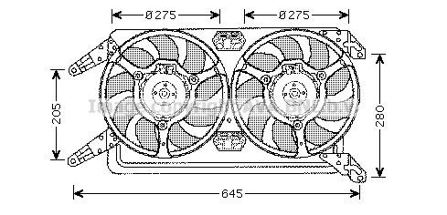 Prasco AL7513 Hub, engine cooling fan wheel AL7513