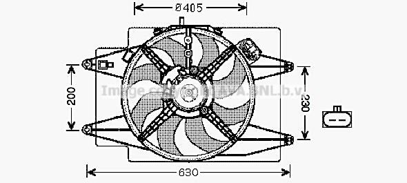 Prasco AL7515 Hub, engine cooling fan wheel AL7515