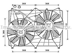 Prasco SZ7513 Hub, engine cooling fan wheel SZ7513
