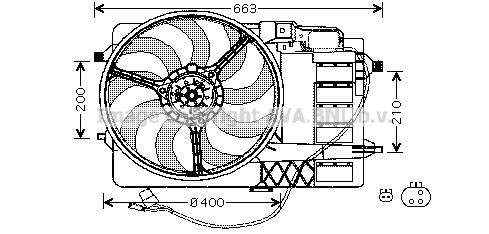 Prasco BW7506 Hub, engine cooling fan wheel BW7506