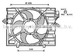 Prasco BW7530 Hub, engine cooling fan wheel BW7530