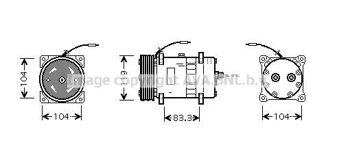 Prasco CNK176 Compressor, air conditioning CNK176