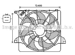Prasco KA7541 Hub, engine cooling fan wheel KA7541